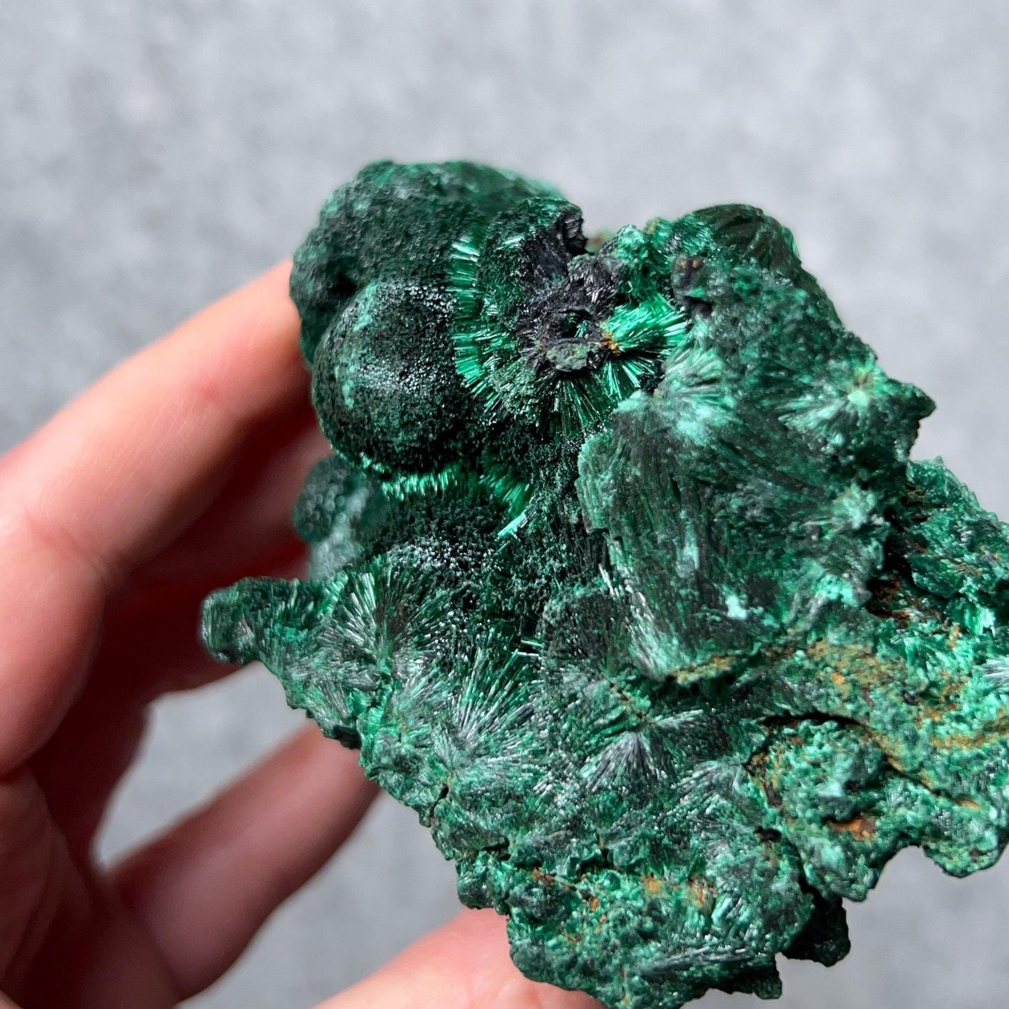 Large Velvet Malachite Specimen | Fibrous Malachite Natural Crystal