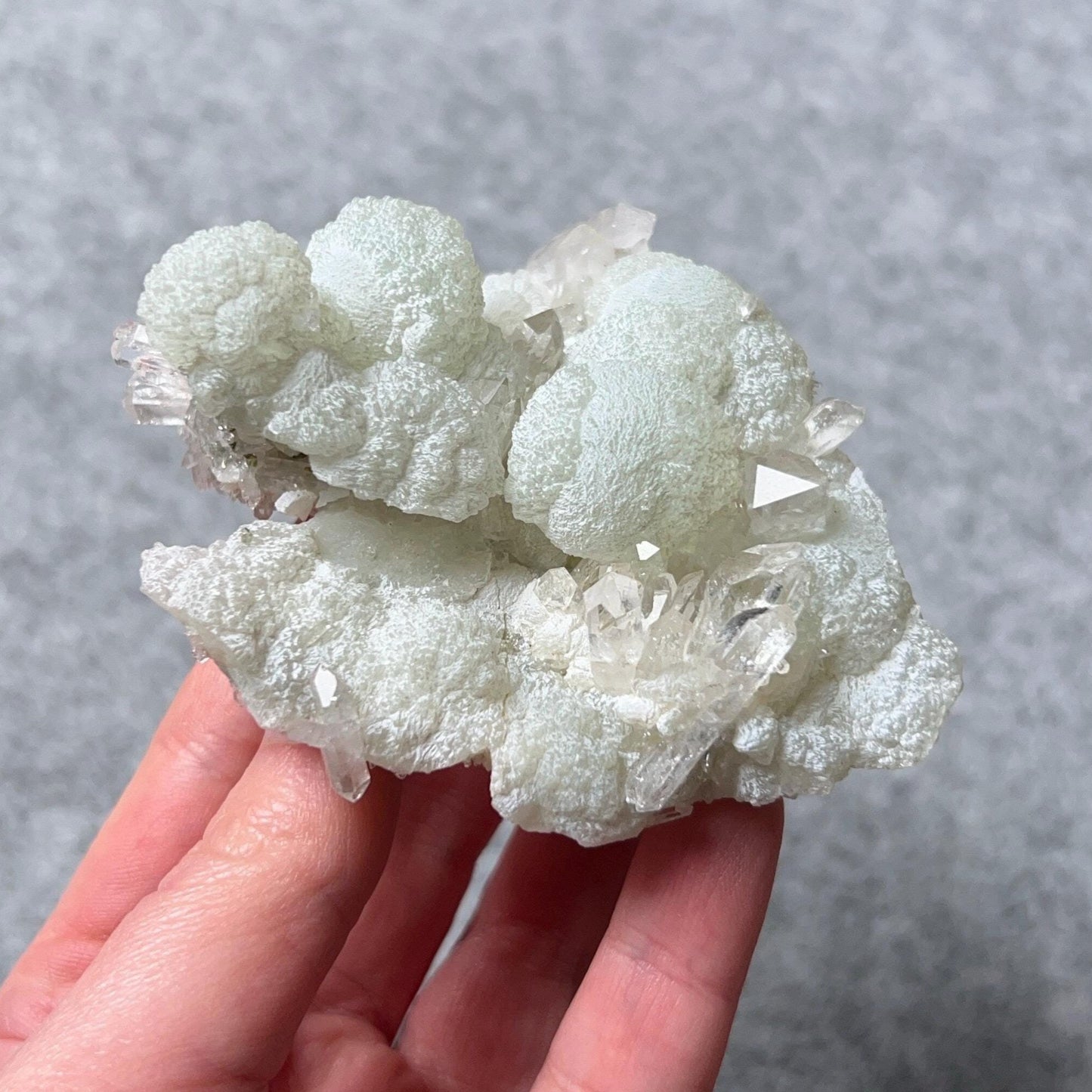 Prehnite & Quartz Cluster | Prehnite Natural Crystal Specimen