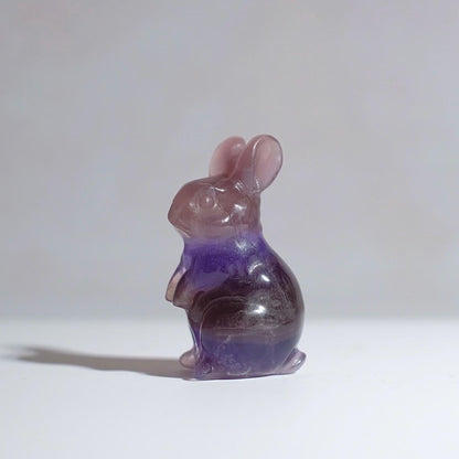 Yttrium Fluorite Rabbit Carving | Bunny | Crystal Animal Figure