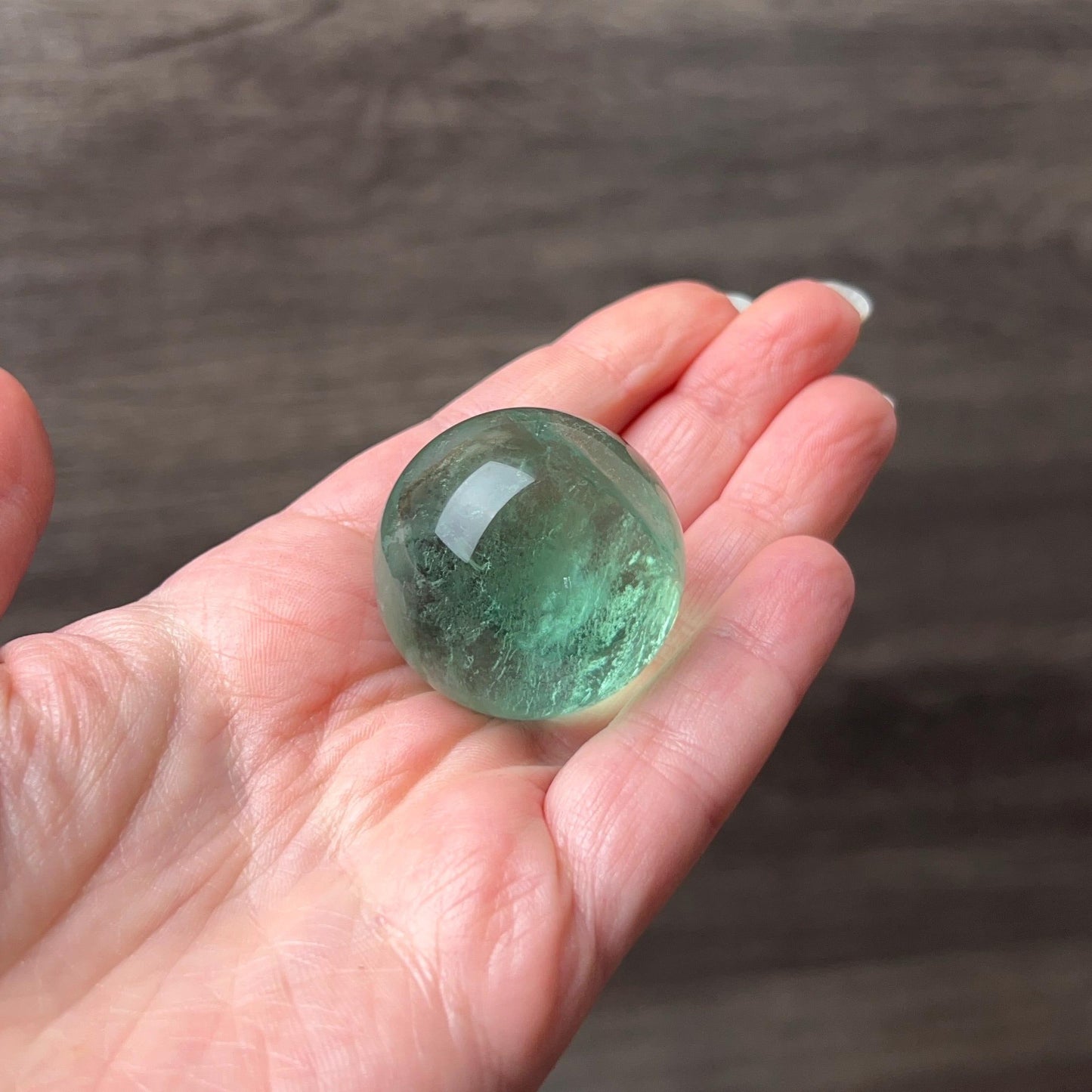 Gemmy Fluorite Sphere | Green Fluorite Crystal Sphere