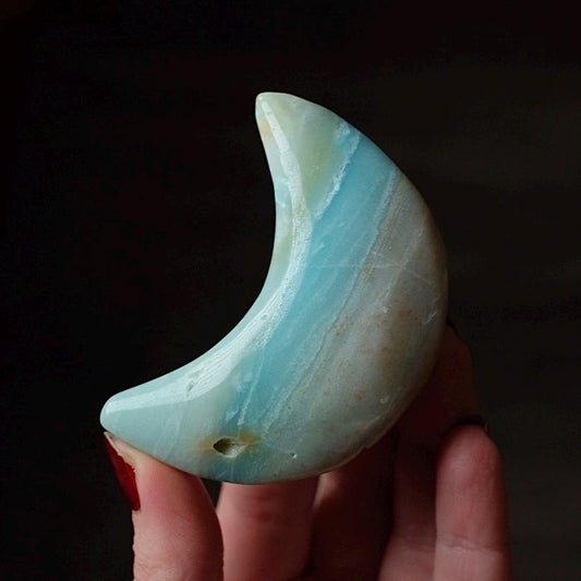 Azumar Moon | Teal Quartz Crystal Moon