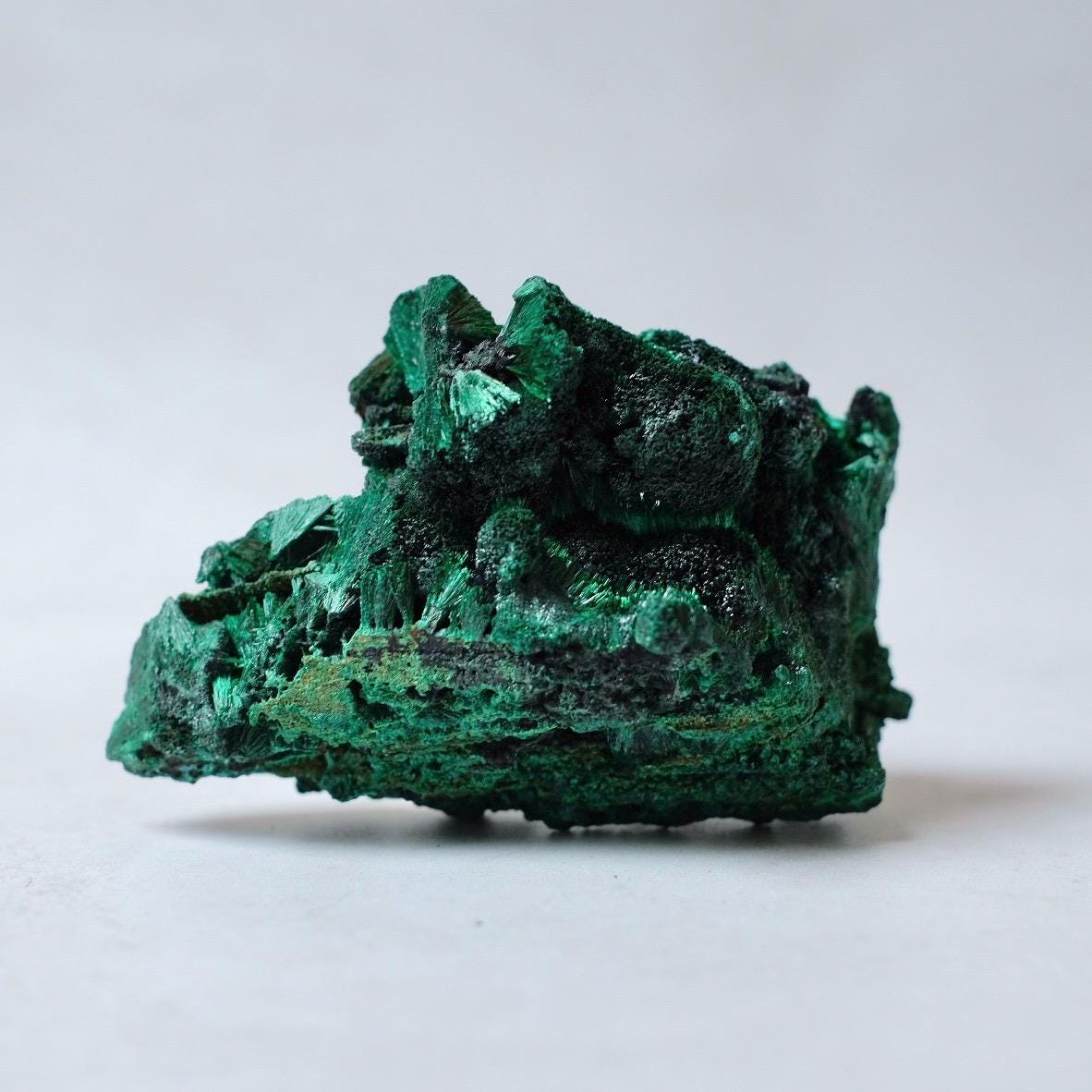 Large Velvet Malachite Specimen | Fibrous Malachite Natural Crystal