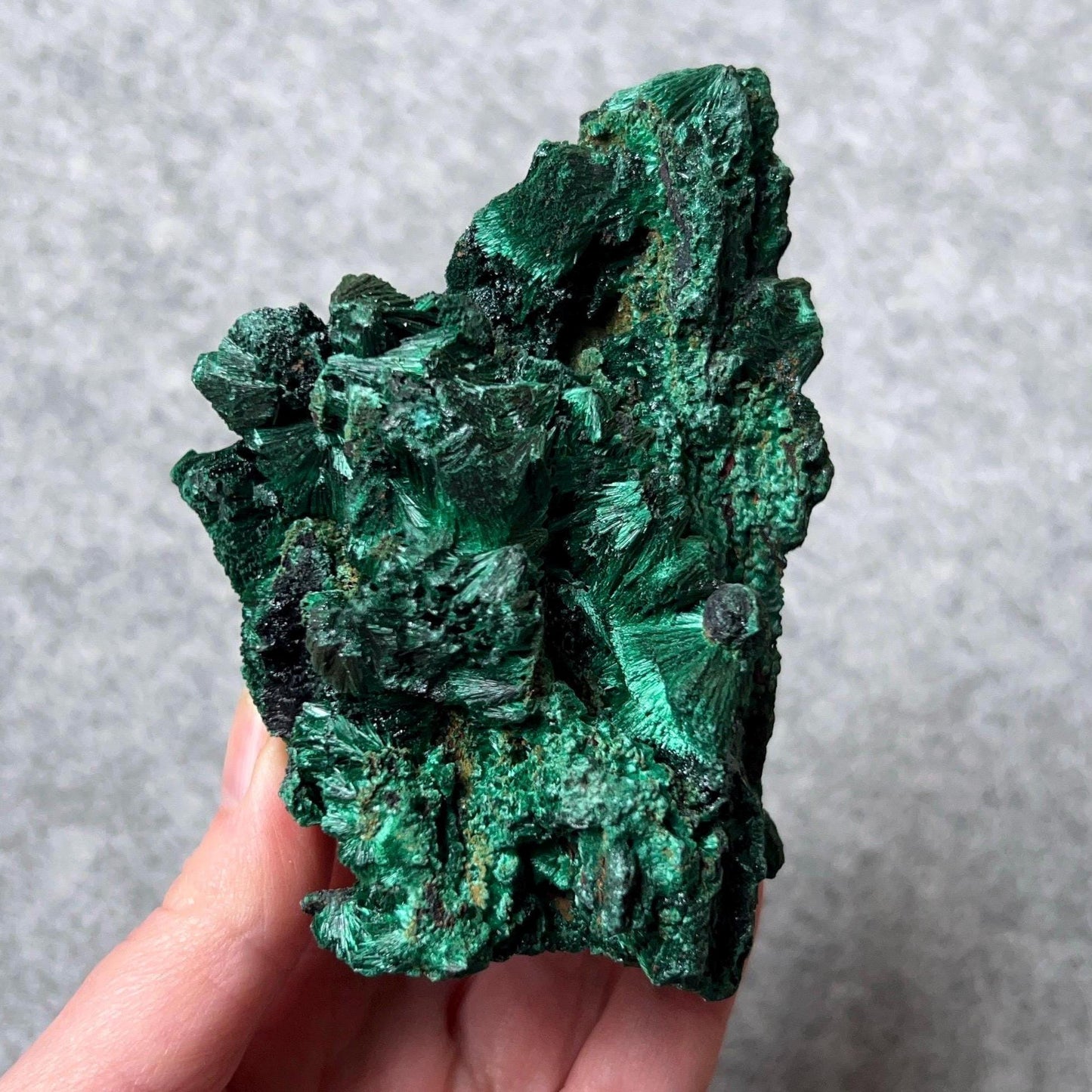 Large Velvet Malachite Specimen | Fibrous Malachite Natural Crystal