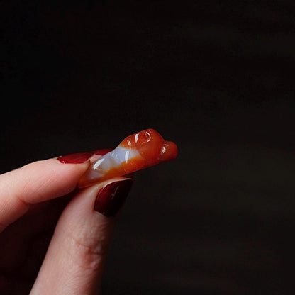 Carnelian Goldfish Carving | Crystal Fish | Crystal Animal Carving