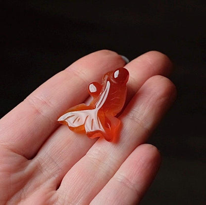 Carnelian Goldfish Carving | Crystal Fish | Crystal Animal Carving