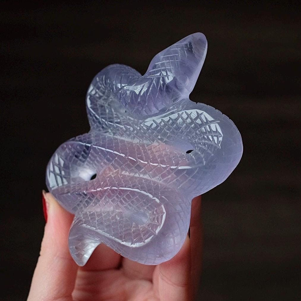 Fluorite Snake Carving | Fluorite Crystal Snake