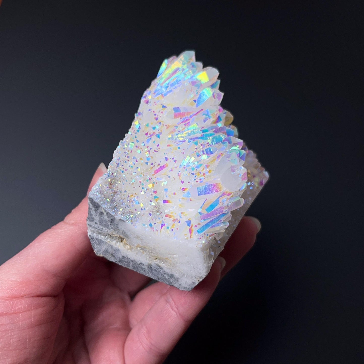 Angel Aura Quartz Cluster | Aura Crystal Cluster