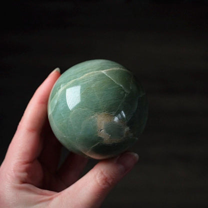 Garnierite Sphere | Green Moonstone Crystal Sphere