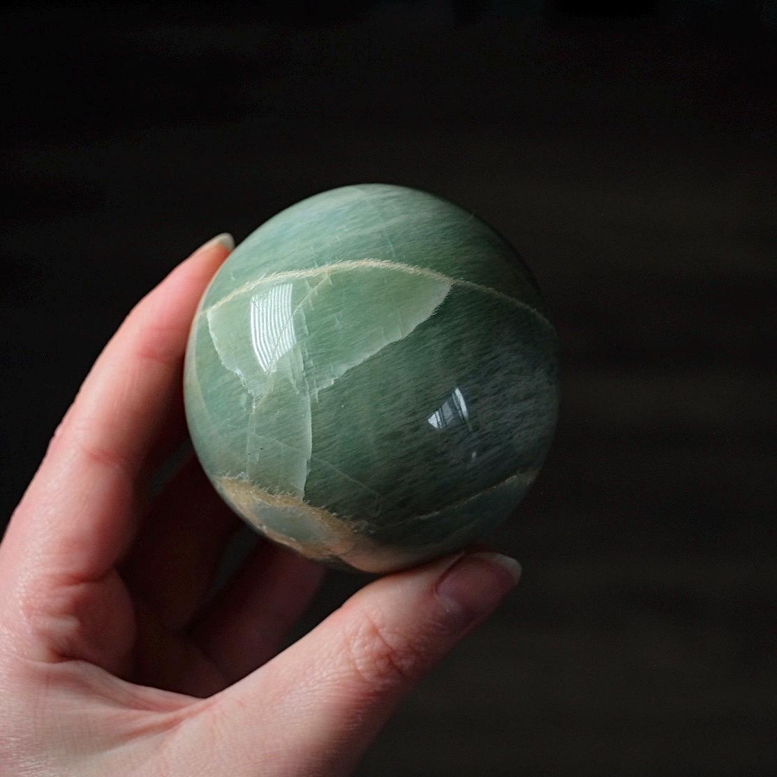 Garnierite Sphere | Green Moonstone Crystal Sphere