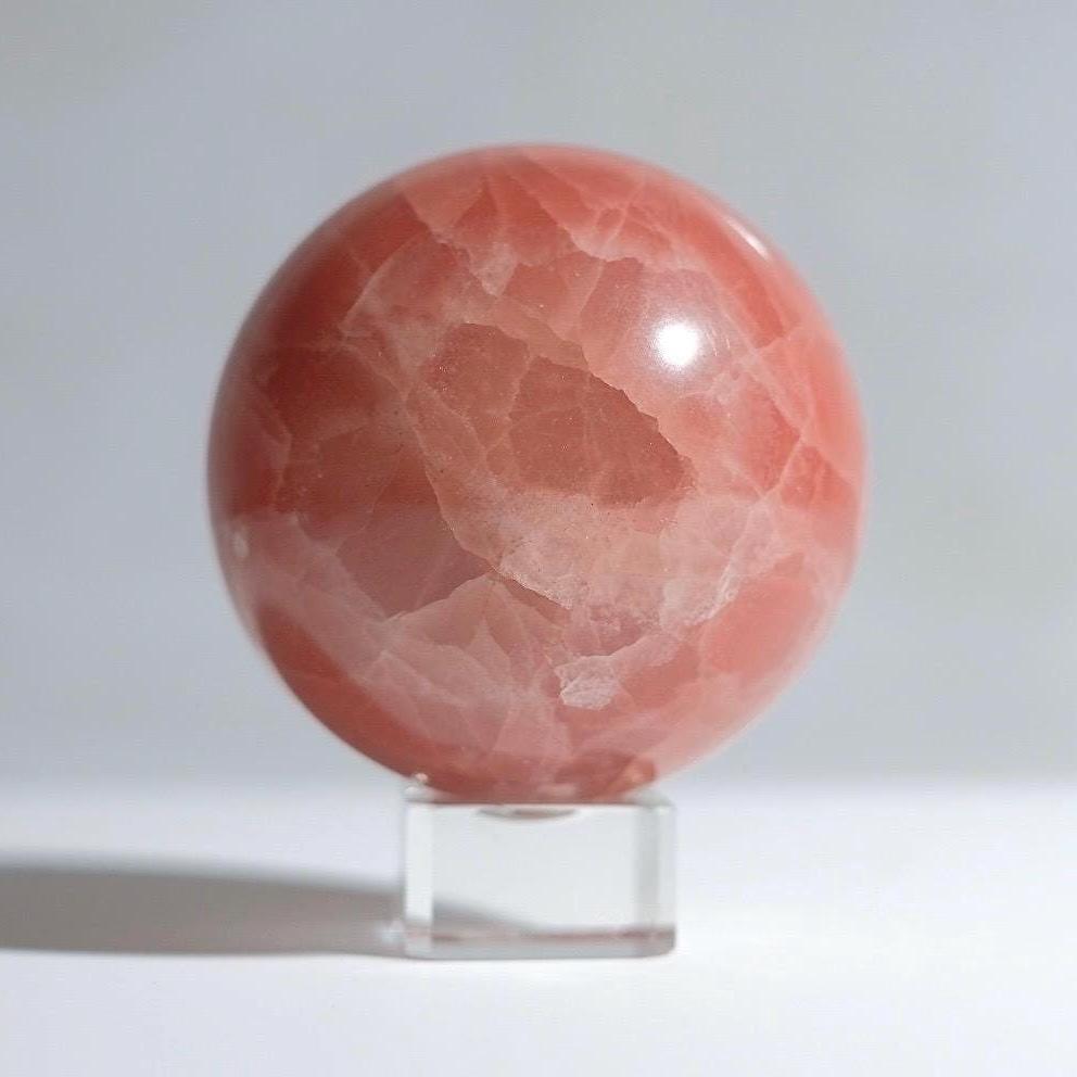 Rose Calcite Sphere | Calcite Crystal Sphere