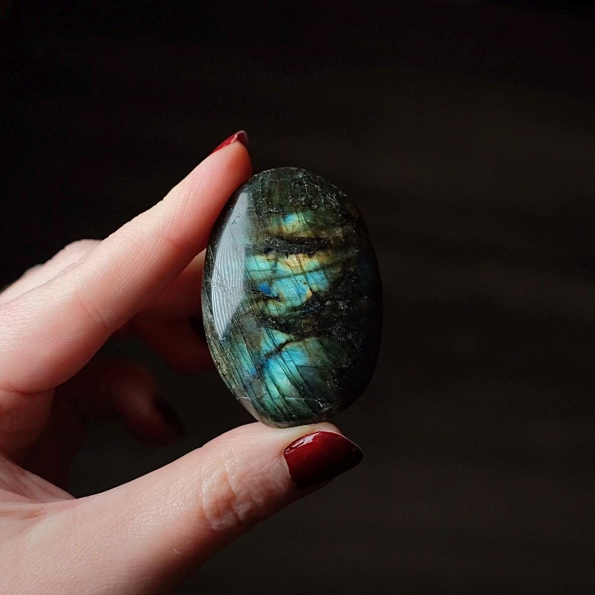 Flashy Labradorite Palm | Crystal Palm Stone