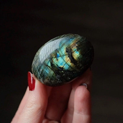 Flashy Labradorite Palm | Crystal Palm Stone