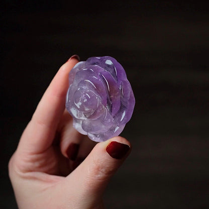 Ametrine Flower | Amethyst Crystal Rose Carving