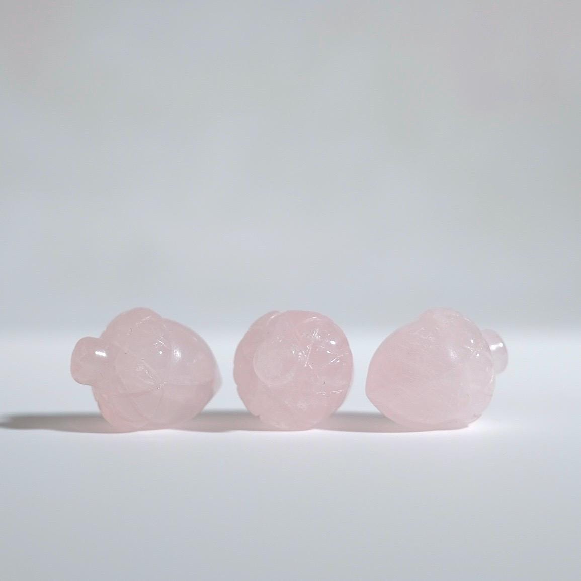 Rose Quartz Acorn | Rose Quartz Crystal Carving | Crystal Acorns