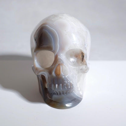 Large Agate & Quartz Crystal Skull | Agate Skull