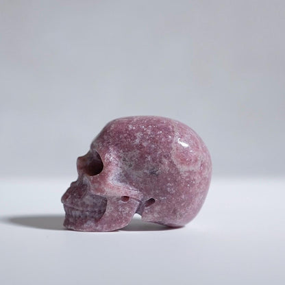 Lepidolite Skull | Lilac Lepidolite Crystal Skull