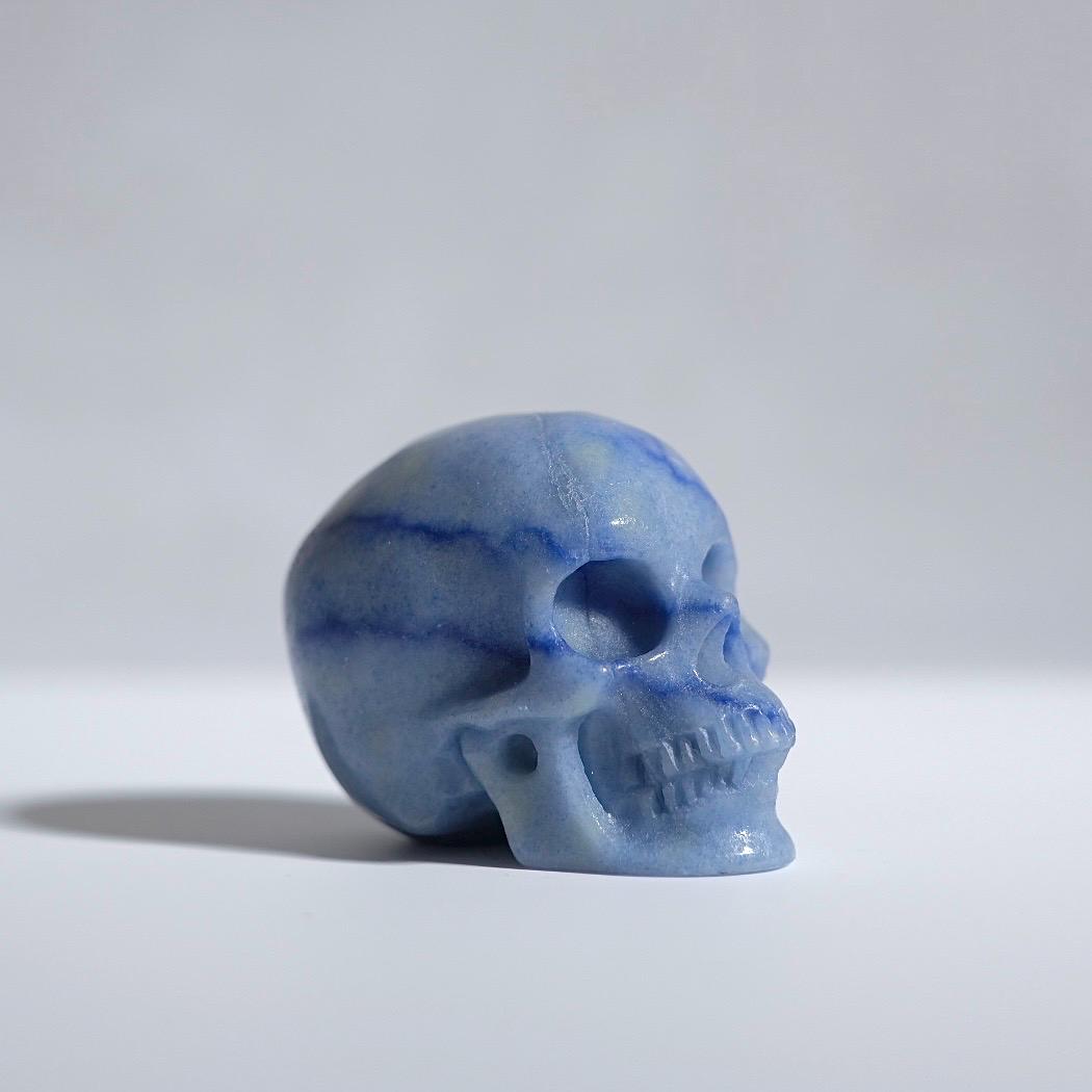 Blue Aventurine Crystal Skull | Blue Quartz Skull