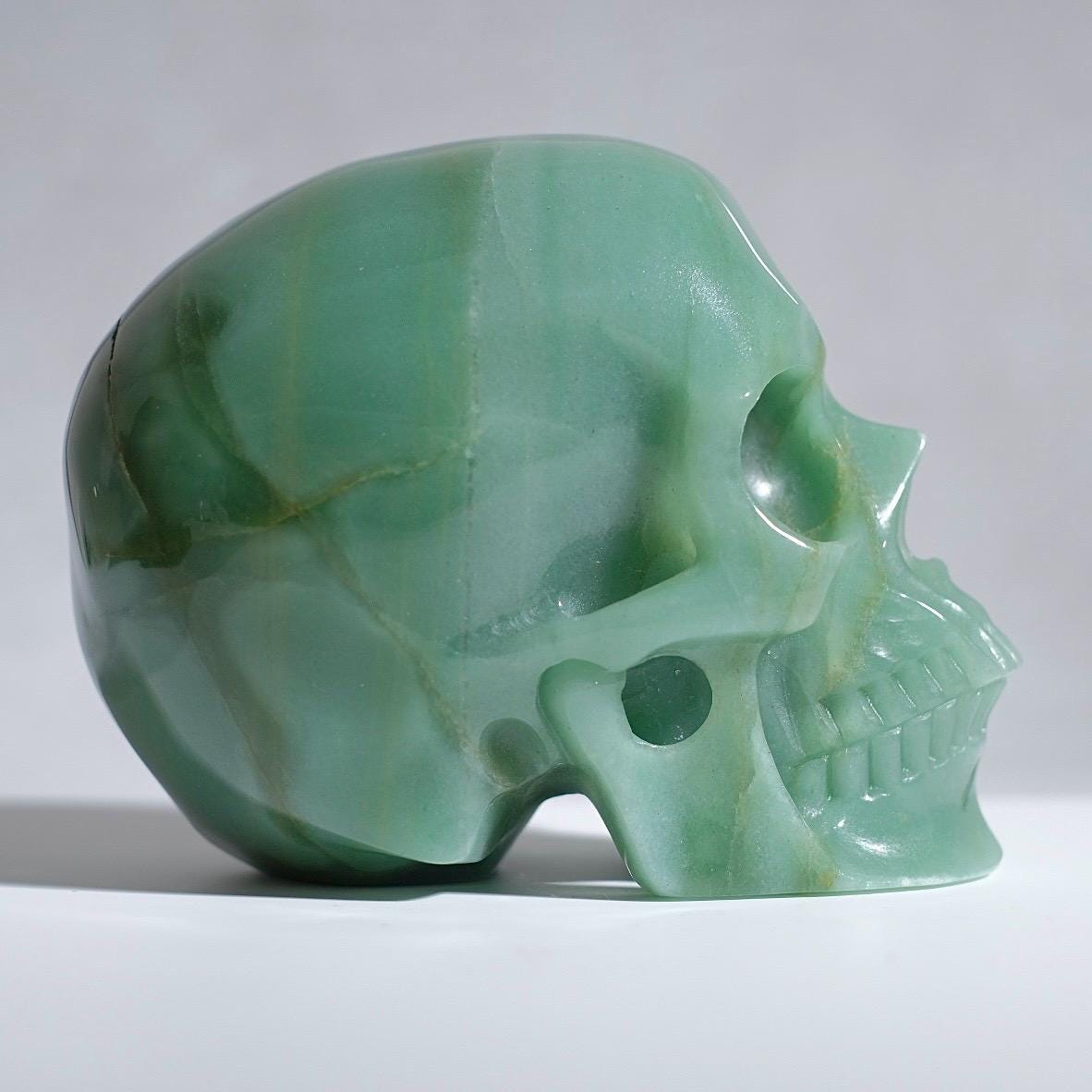 Large Green Aventurine Crystal Skull | Aventurine Skull