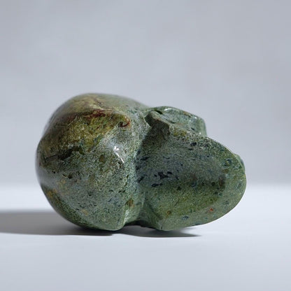 Dragon Blood Jasper Crystal Skull | Green Jasper Skull