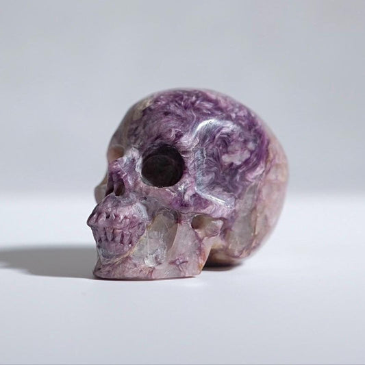 Charoite Crystal Skull | Purple Charoite Skull Crystal