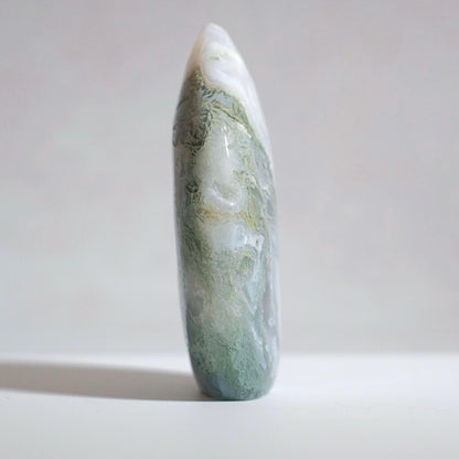 Druzy Moss Agate Freeform | Polished Crystal Freeform