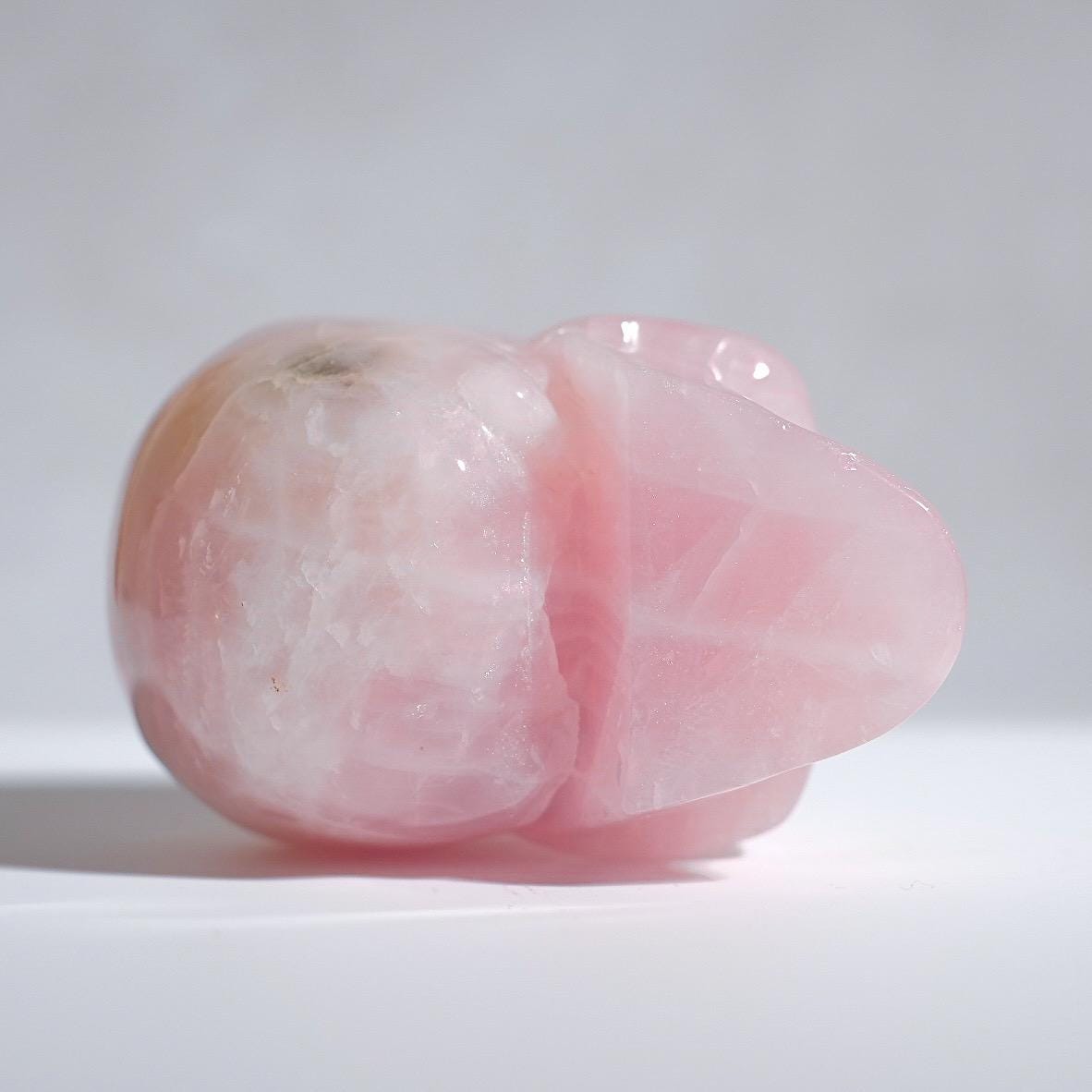 Rose Quartz Crystal Skull | Stone Skull Carving