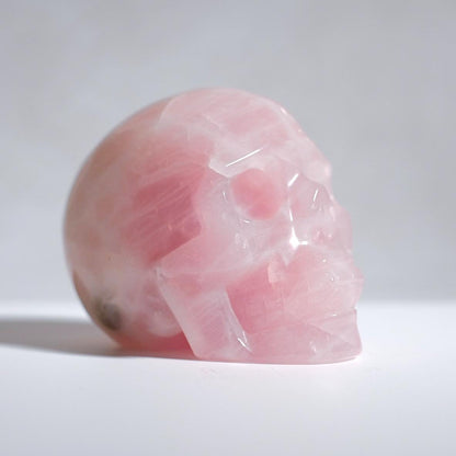 Rose Quartz Crystal Skull | Stone Skull Carving