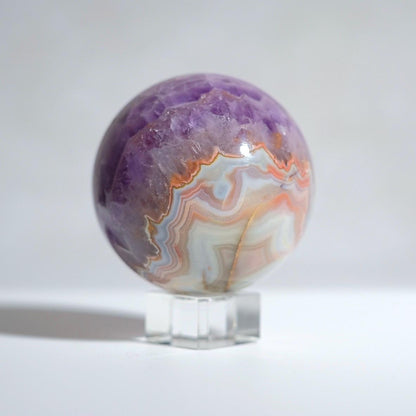 Amethyst Crazy Lace Agate Sphere | Amethyst Lace Agate Crystal Sphere