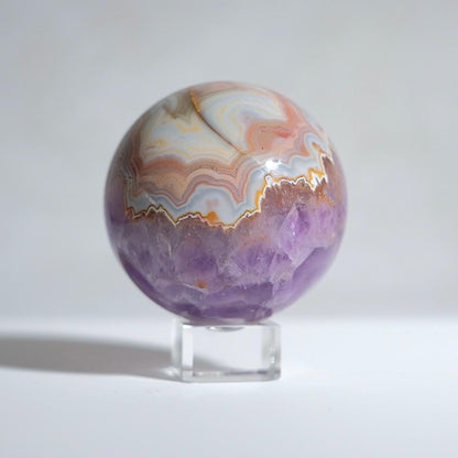 Amethyst Crazy Lace Agate Sphere | Amethyst Lace Agate Crystal Sphere