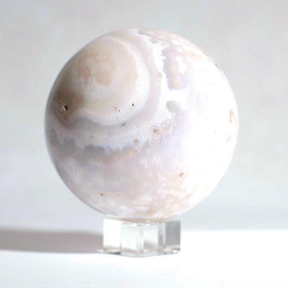 Flower Agate Sphere | Cherry Blossom Agate Crystal Sphere