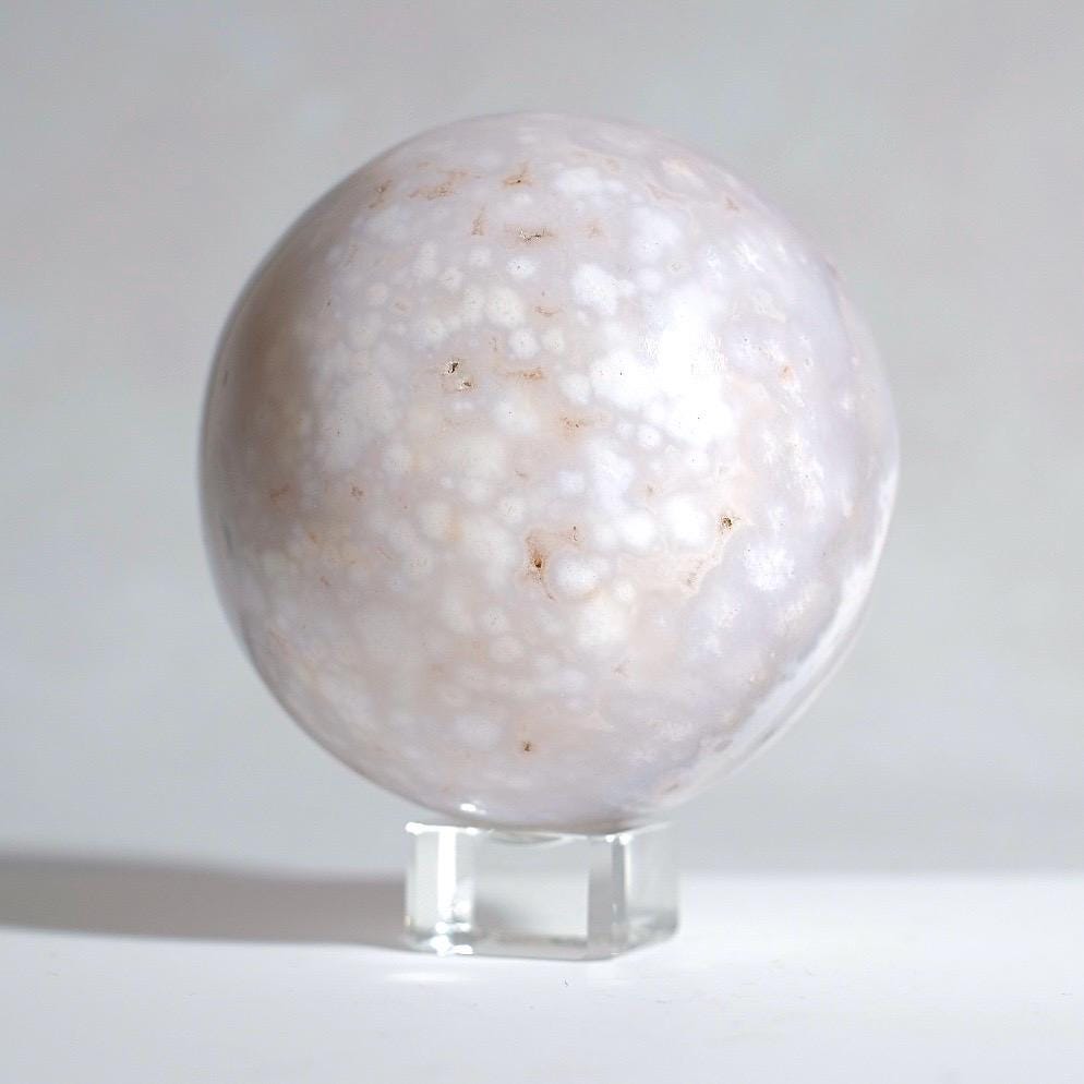 Flower Agate Sphere | Cherry Blossom Agate Crystal Sphere