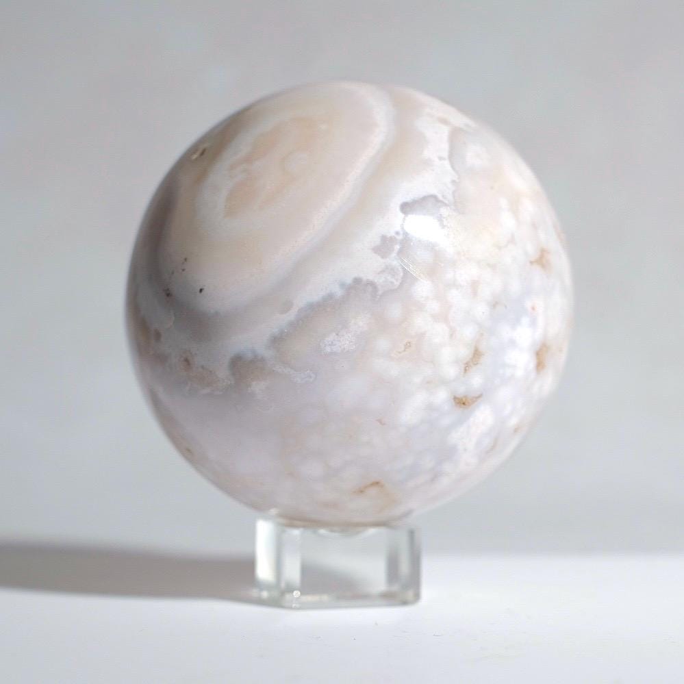 Flower Agate Sphere | Cherry Blossom Agate Crystal Sphere