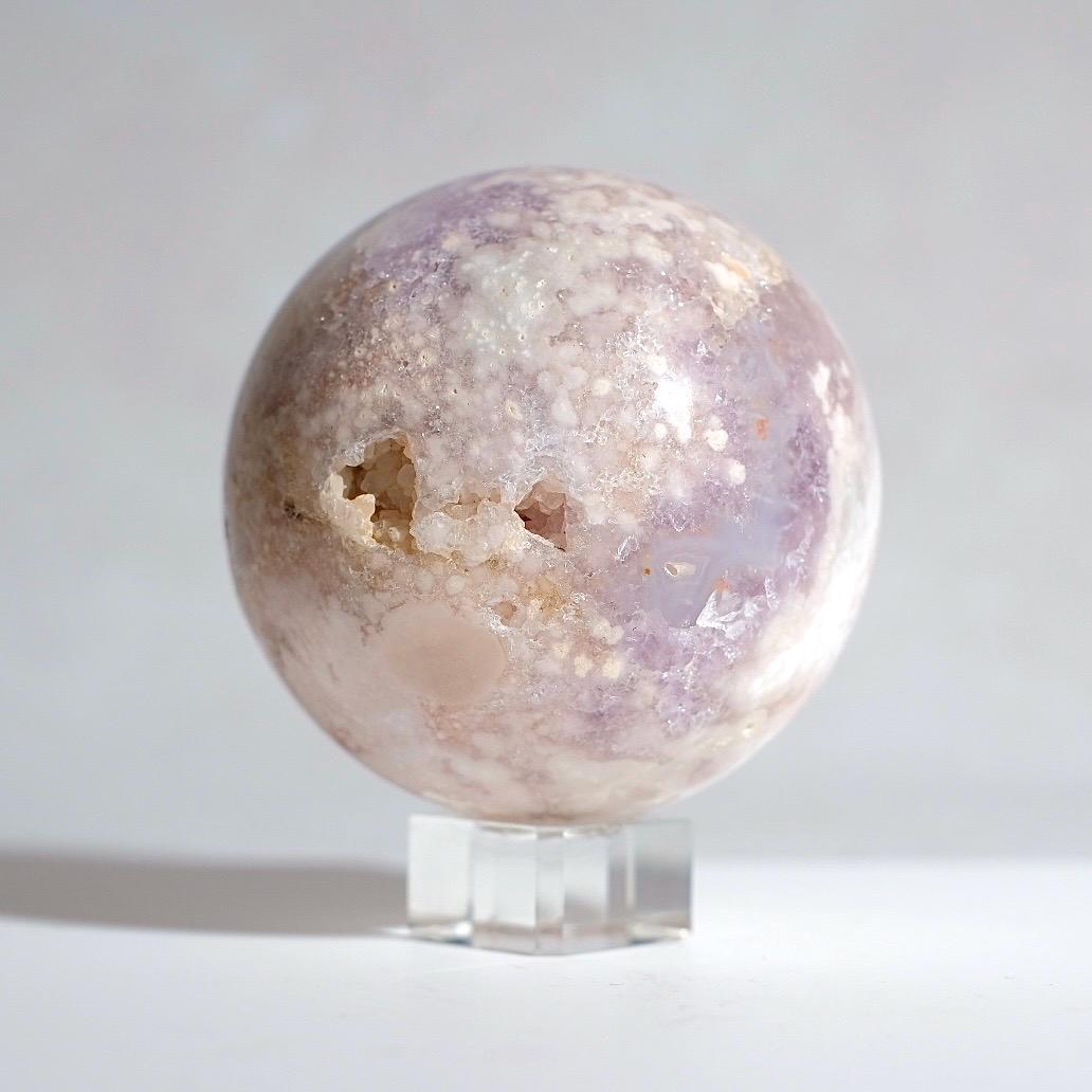 Pink Amethyst Flower Agate Sphere | Amethyst Crystal Sphere