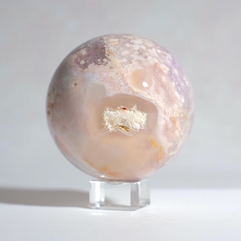 Pink Amethyst Flower Agate Sphere | Amethyst Crystal Sphere