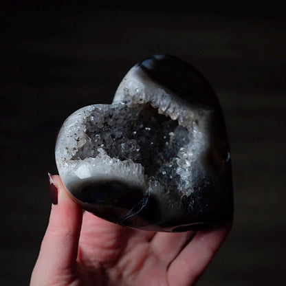 Druzy Agate Heart | Druzy Geode Crystal Heart | Agate Geode