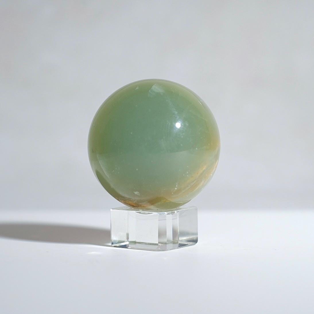 Lemurian Aquatine Calcite Sphere | Blue Onyx Crystal Sphere