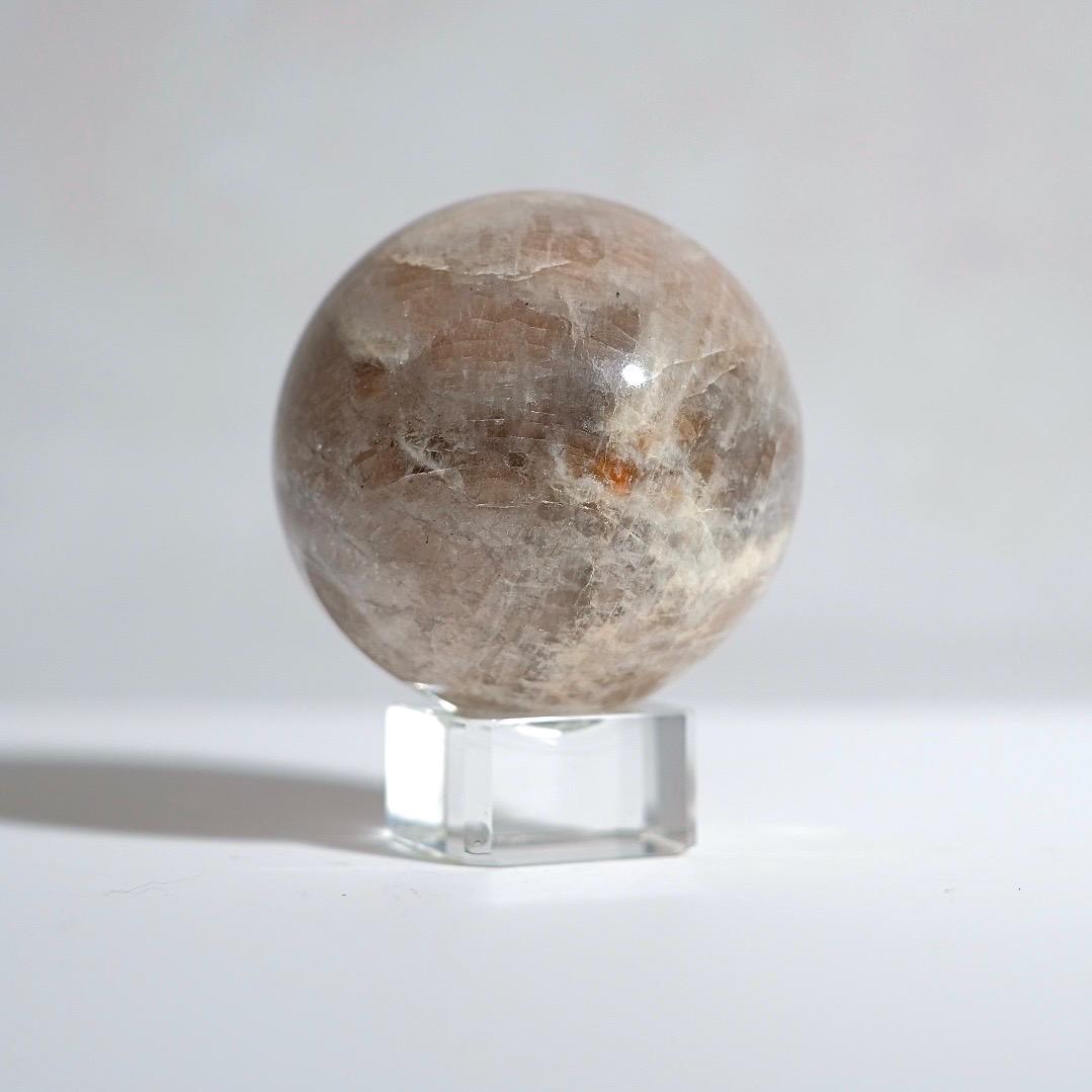 Sunstone + Moonstone Sphere | Flashy Blue Moonstone Crystal Sphere