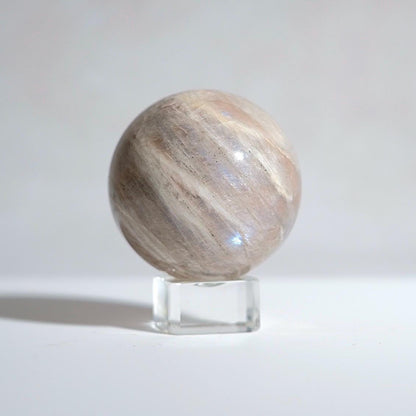 Sunstone + Moonstone Sphere | Flashy Blue Moonstone Crystal Sphere