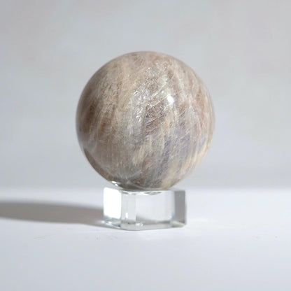 Sunstone + Moonstone Sphere | Flashy Blue Moonstone Crystal Sphere