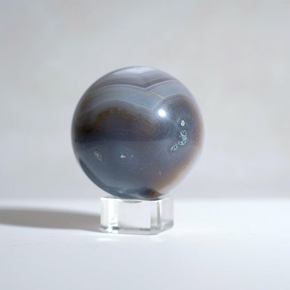 Banded Agate Sphere | Grey Agate Crystal Sphere