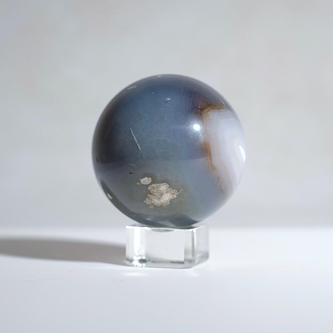 Banded Agate Sphere | Grey Agate Crystal Sphere