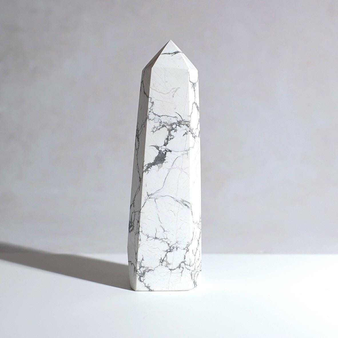 Large Howlite Tower | White Howlite Crystal Point