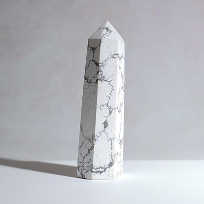 Large Howlite Tower | White Howlite Crystal Point