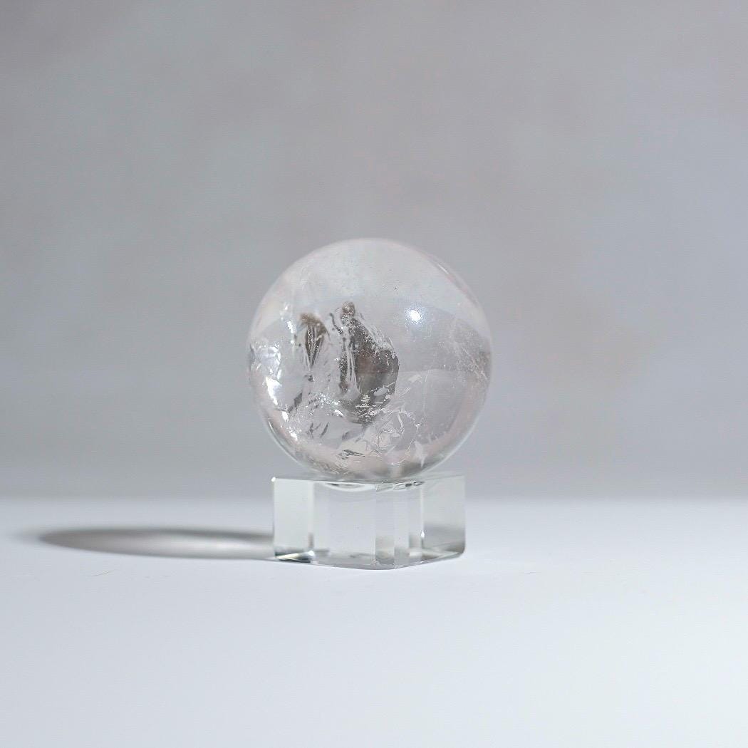 Clear Quartz Sphere w. Rainbows | Quartz Crystal Sphere