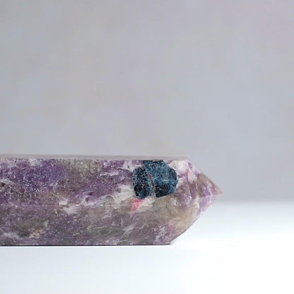 Unicorn Stone Tower w. Apatite | Pink Tourmaline + Lepidolite Crystal Point