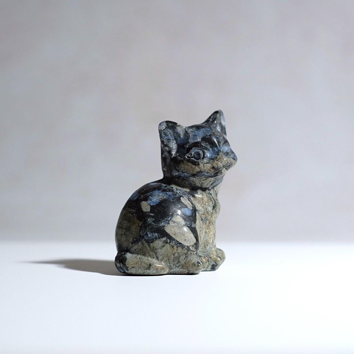 Que Sera Cat Carving | Llanite Crystal Carving