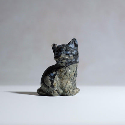 Que Sera Cat Carving | Llanite Crystal Carving