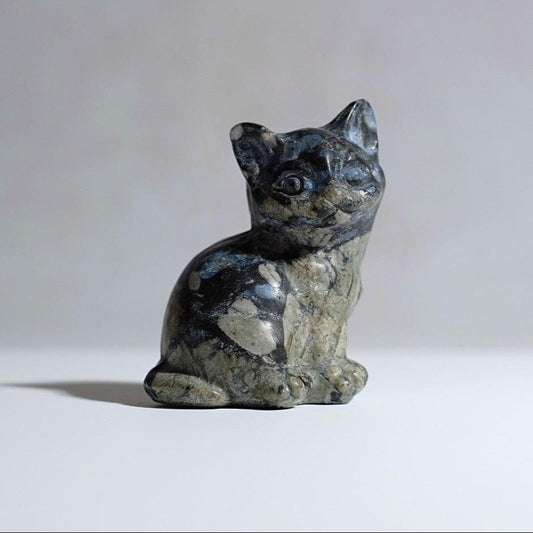 Que Sera Cat Carving | Llanite Crystal Carving