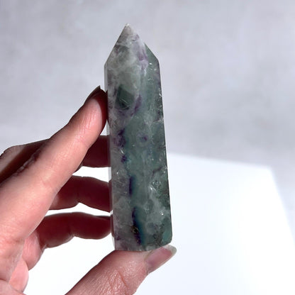 Feather Fluorite Tower | Dendritic Fluorite Crystal Point