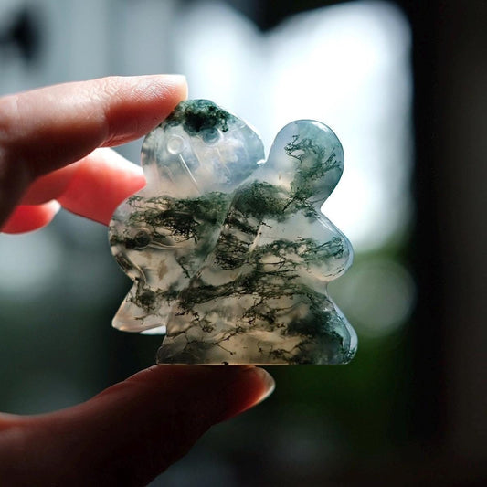 Moss Agate Fairy | Crystal Fairy Carving